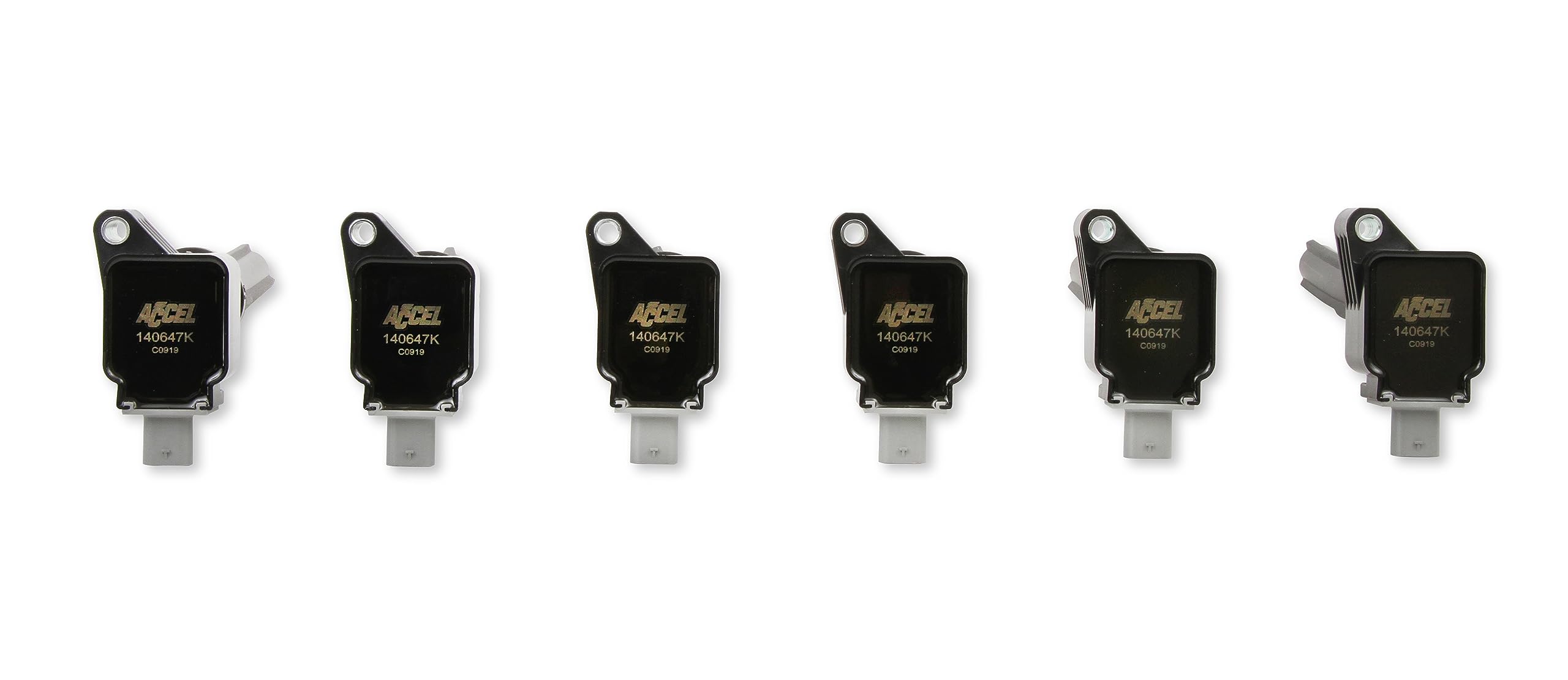 Ignition Coil ACCEL 140647K-6, Black, 6-pack