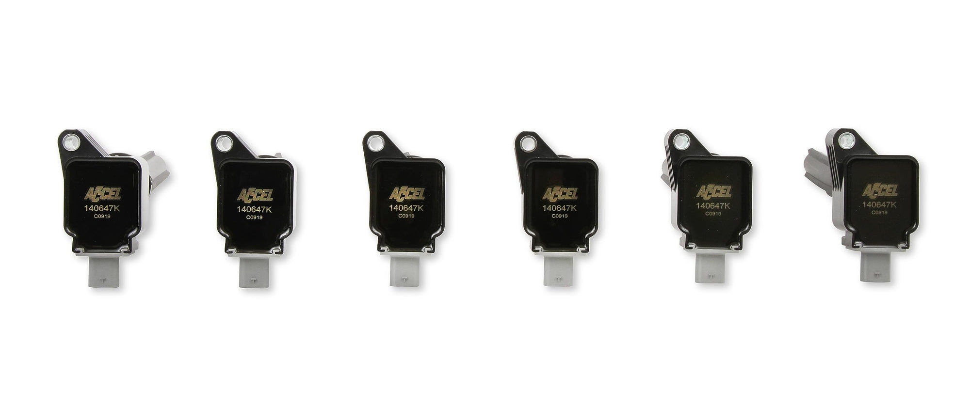 Ignition Coil ACCEL 140647K-6, Black, 6-pack