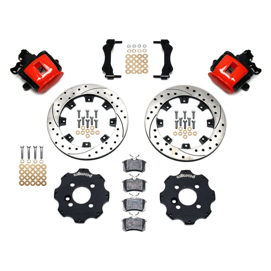 CPB Rear Kit, WILWOOD 140-10885-DR 11.75", Drilled, Red Compatible with Mini Cooper