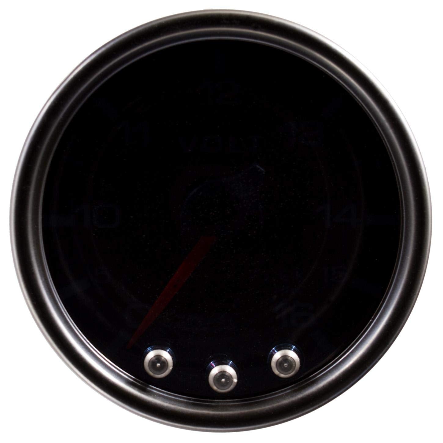 Auto Meter P34452 Voltmeter Gauge (Spek-Pro 2 1/16", 16V, Stepper Motorwith Peak & Warn, Blk/Smoke/Blk, Spek-Pro)