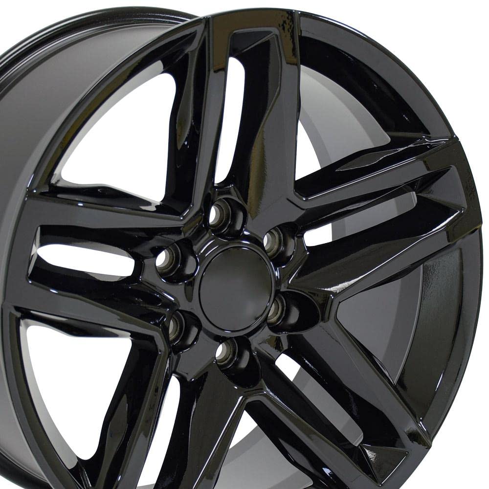 20 Inch OE Wheels CV34B Rim Fits Silverado 1500 Trail Boss Style 6x139.7 20x9 Gloss Black - Hollander 5911 (1)