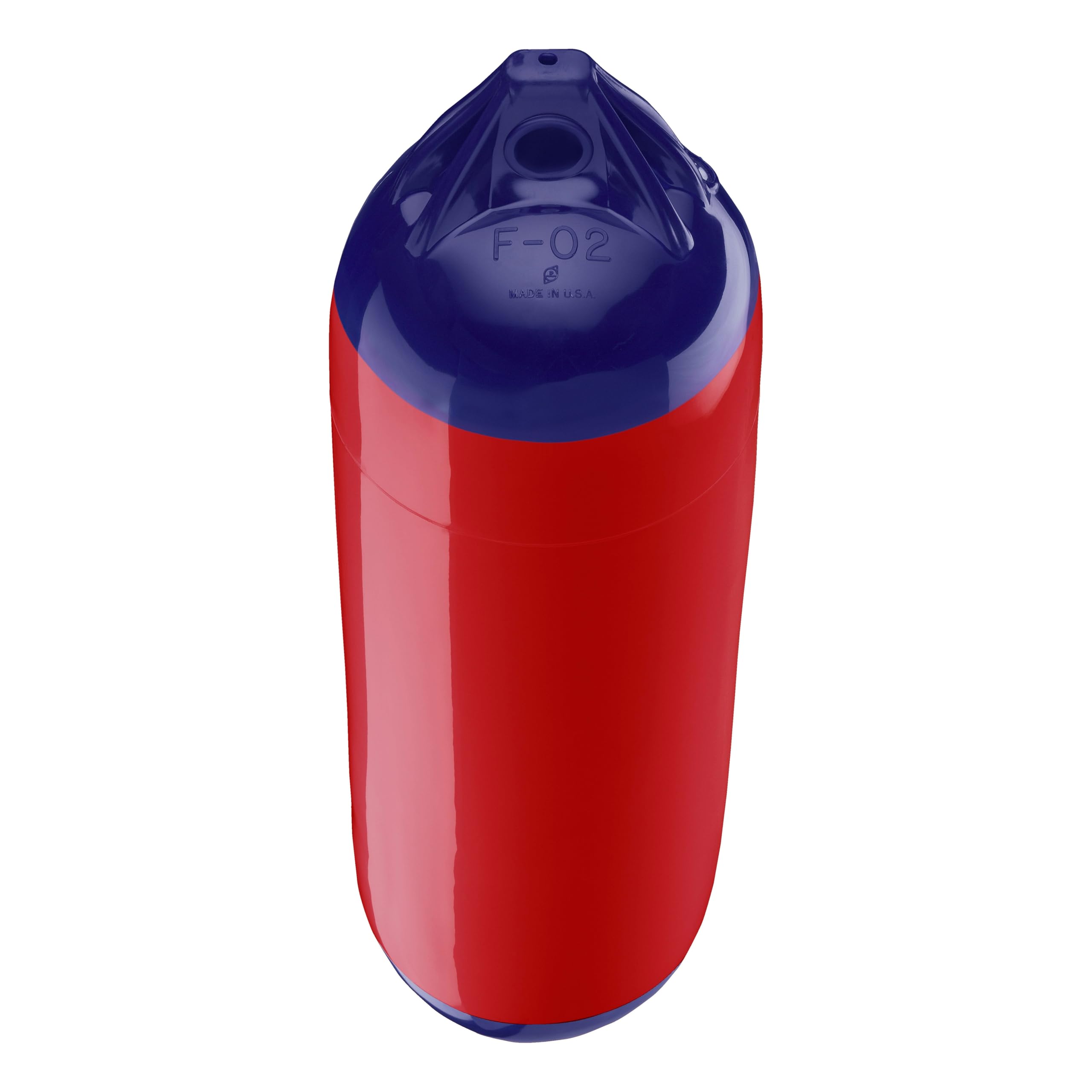 Polyform F-Series Boat Fender Standard F-02 Blue Ropehold - Classic Red