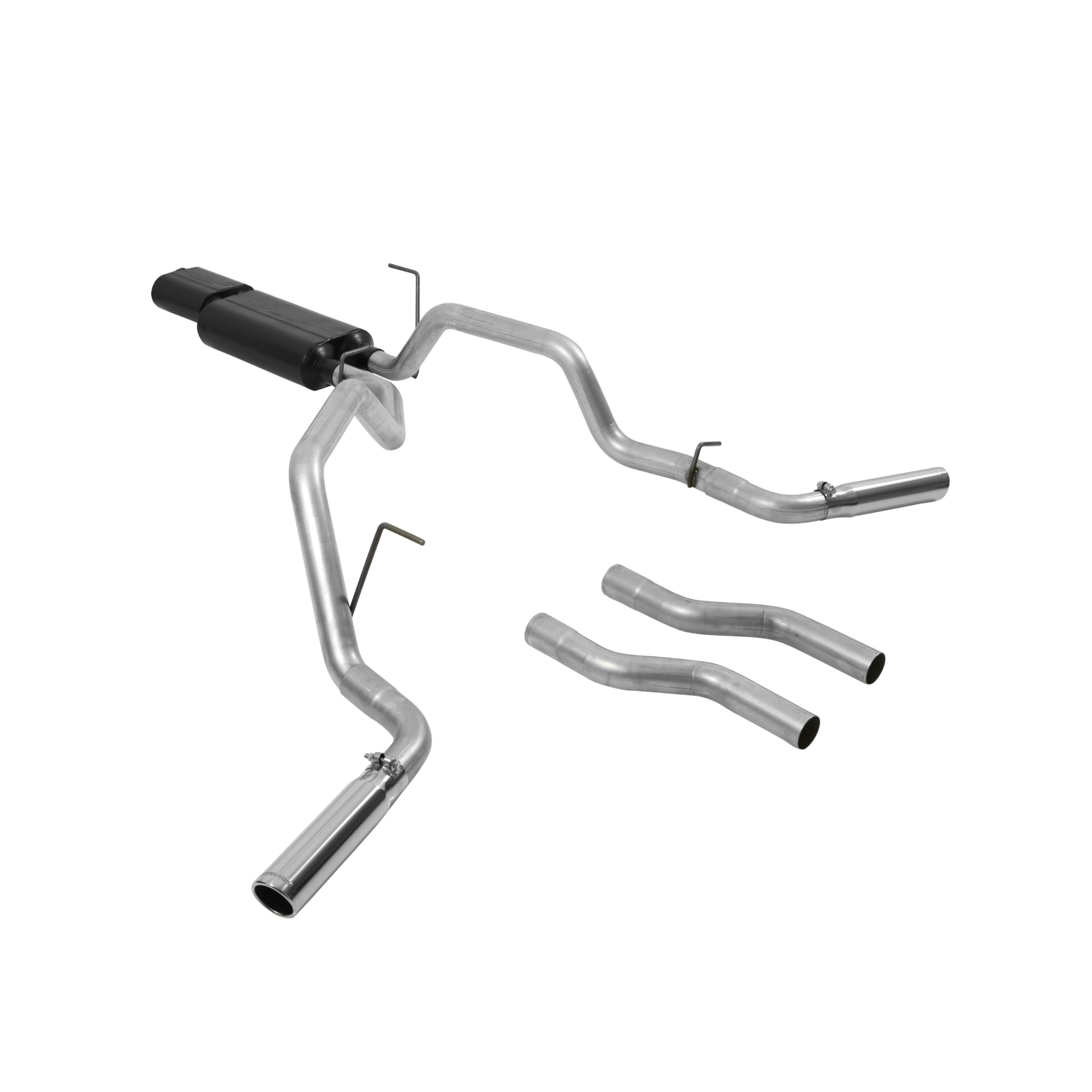 American Thunder Flowmaster 17425 Cat-Back Exhaust Kit Dual 2.5 Inch Tailpipes Aluminized Steel 3 Inch Polished Stainless Steel Tips Compatible with 2000-2006 Toyota Tundra 4.7L 2/4WD All Wheelbases