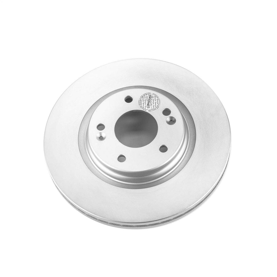Power Stop Front Genuine Geomet Coated Brake Rotor For Elantra Elantra GT Kona Kona Electric Sonata Tucson Veloster Forte Forte5 Niro EV Optima Seltos Soul Sportage [Model Specific] JBR1710EVC