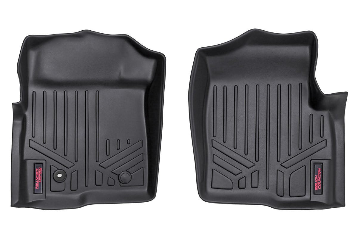Rough Country Front Floor Mats Set All Weather for Ford F-150 (2004-2008) - Non-Slip Waterproof Flexible Front Floor Mats