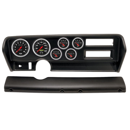 AutoMeter Dash Kit Direct Fit, (3 3/8" X2, 2 1/16" X4), Pontiac GTO Ac 70-72, Sport-Comp (2915-11)