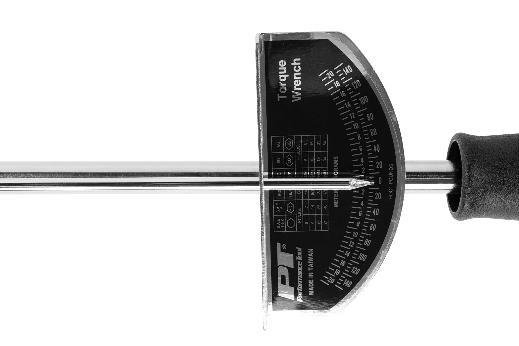 W3001C Performance Tool 1/2-Inch Beam Style Torque Wrench (0-150 ft/lb) With Clockwise or Counterclockwise Capabilities