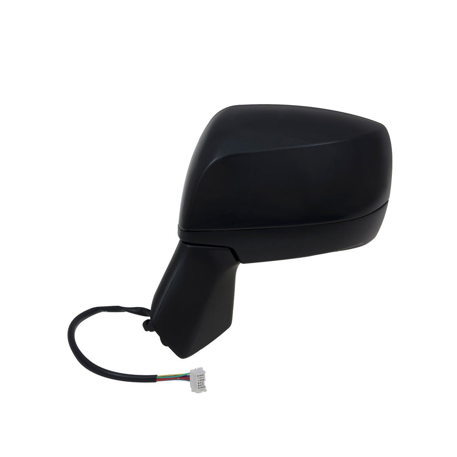 Mirror Driver Side for Subaru Forester, Textured Black w/PTM Cover, Foldaway, w/o Memory, w/o Blind spot Detection, Heated Power
