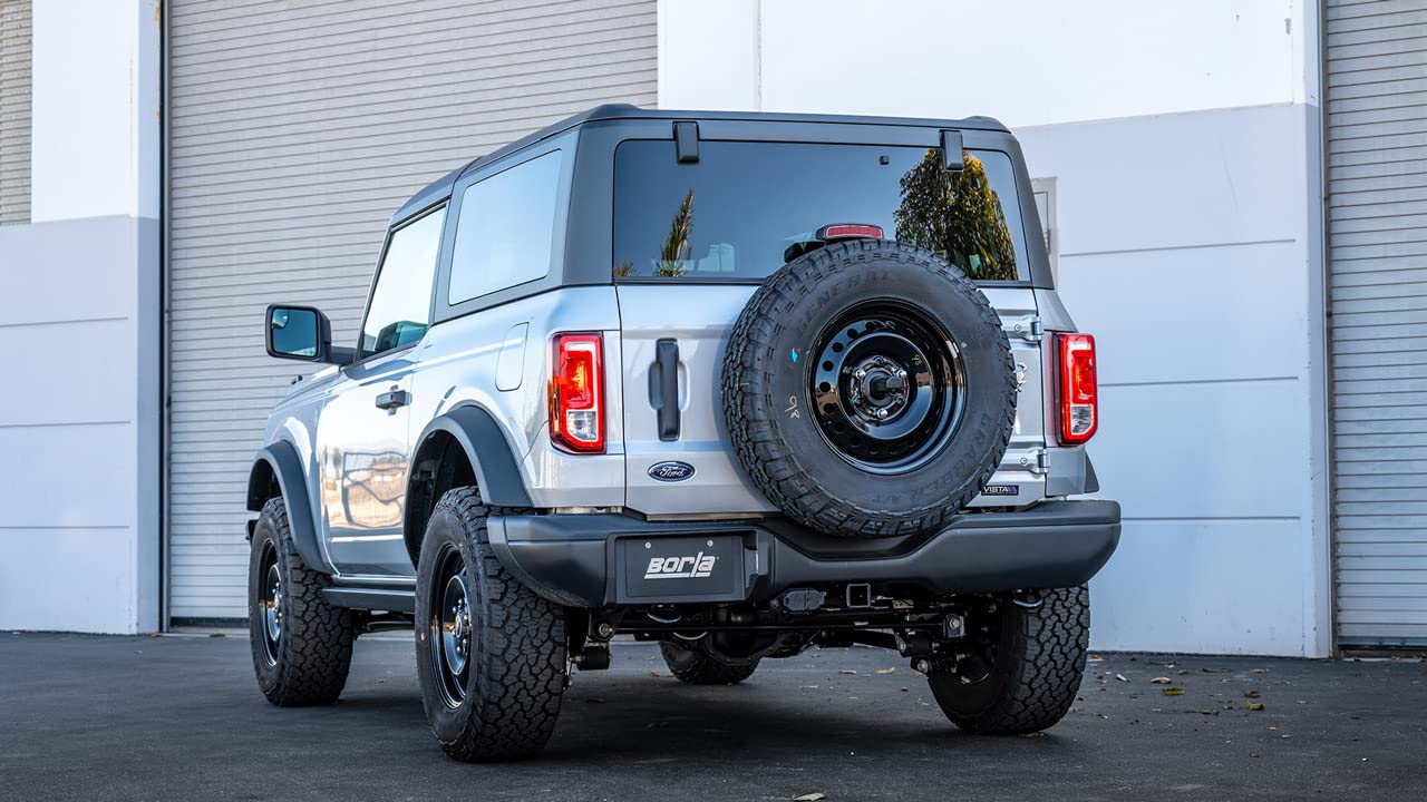 BORLA Cat-Back 140897 Performance Exhaust System 2021-2023 Ford Bronco 2.3L 4 Cyl. Automatic/Manual Transmission 4 Wheel Drive 2 & 4 Door. High Clearance Climber System.