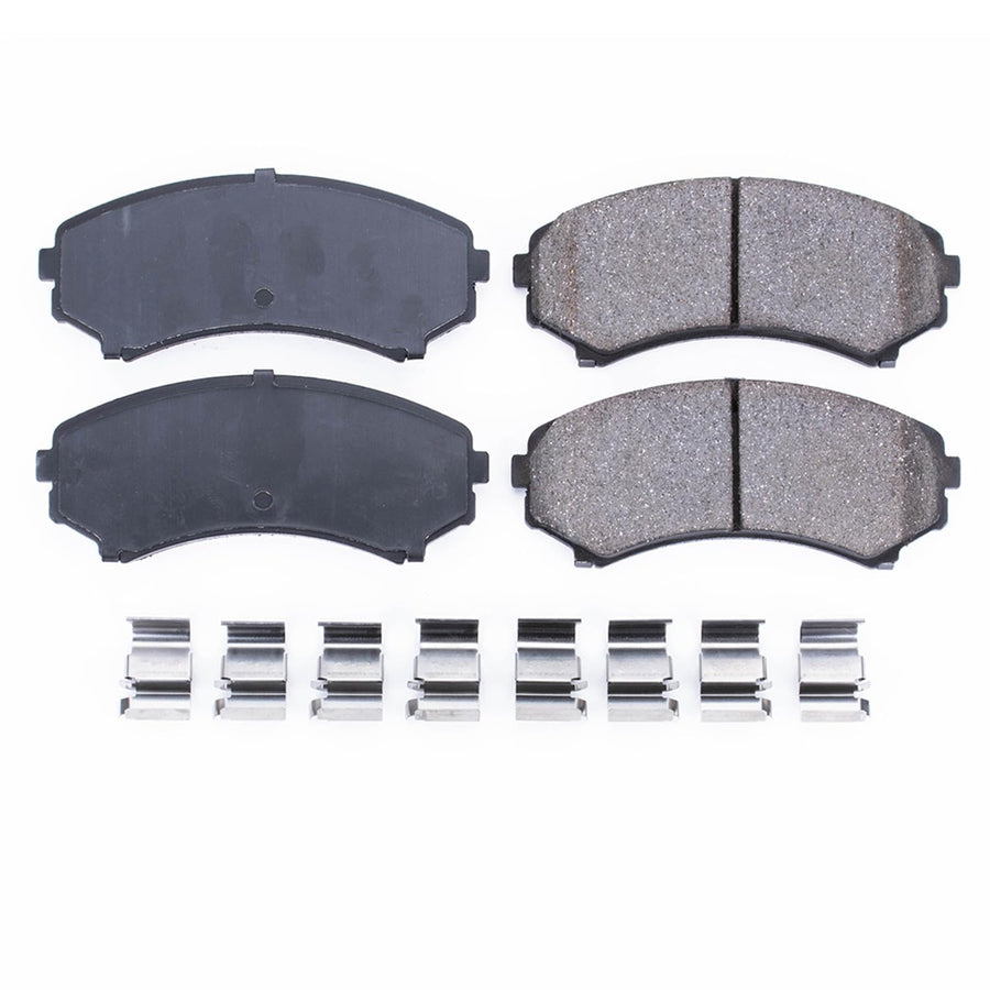 Power Stop Brake Kit Front For Honda Passport 2002 |Isuzu Axiom 2002-04 |Rodeo 2001-04 |Rodeo Sport 2001-03 |Mitsubishi Endeavor 2004-08 - Ceramic Brake Pads With Installation Hardware, 17-867