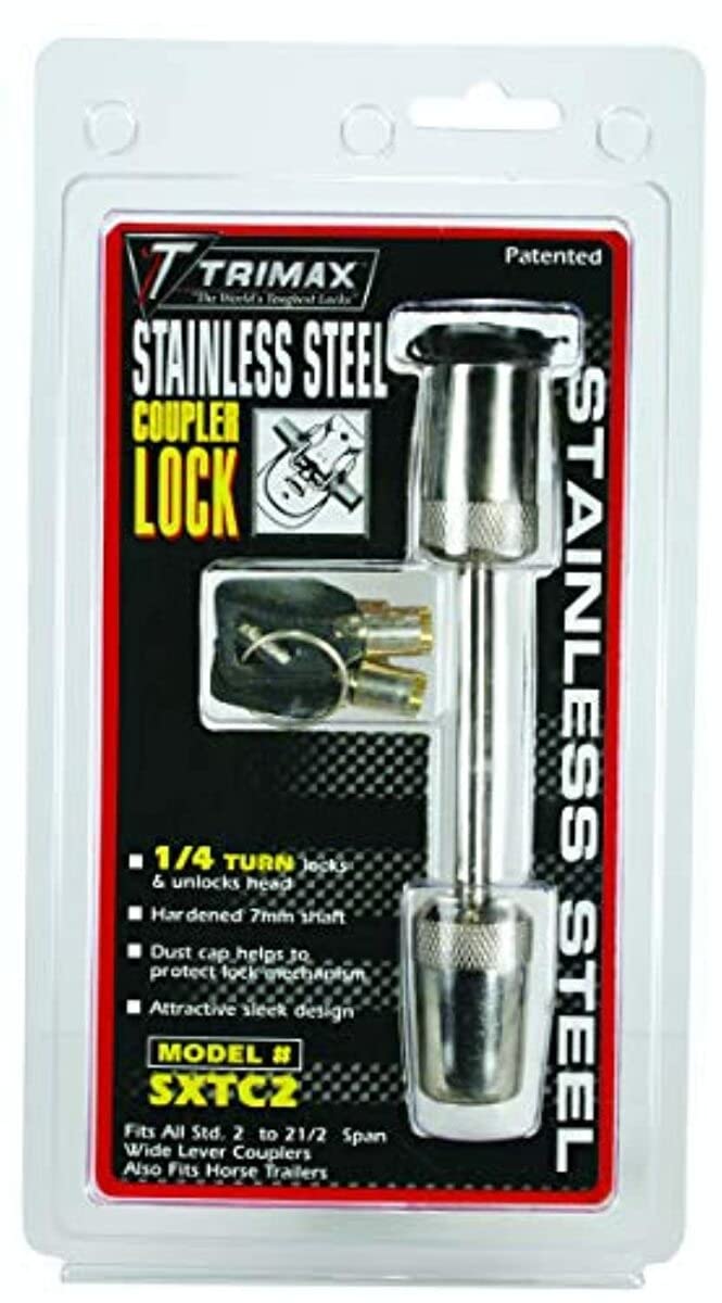 Premium Stainless Steel Trimax SXTC2 Coupler Lock (2.5" Span)