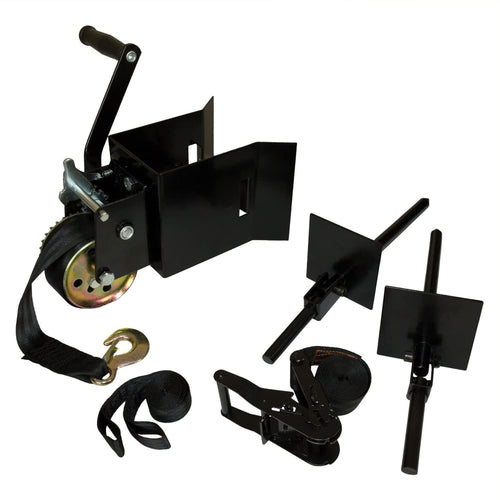Muddy Ladderstand Hunting Tree Stand Installation Hoist Kit with 25 Foot Heavy Duty Winch Strap, Solid Steel Winch, and Pully System