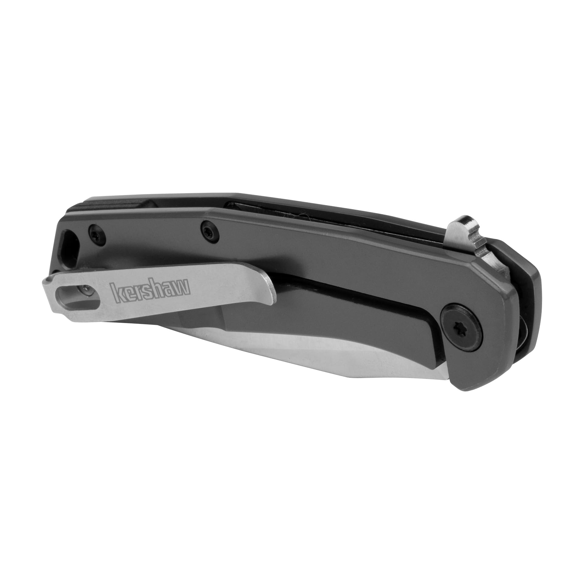 Kershaw Pocket Knife Align, Gray Design, 3.15 Inch Stainless Steel Clip Point Blade, EDC with Assisted Opening, Reversible Pocketclip, Everyday Carry Pocket Knife for Men and Women