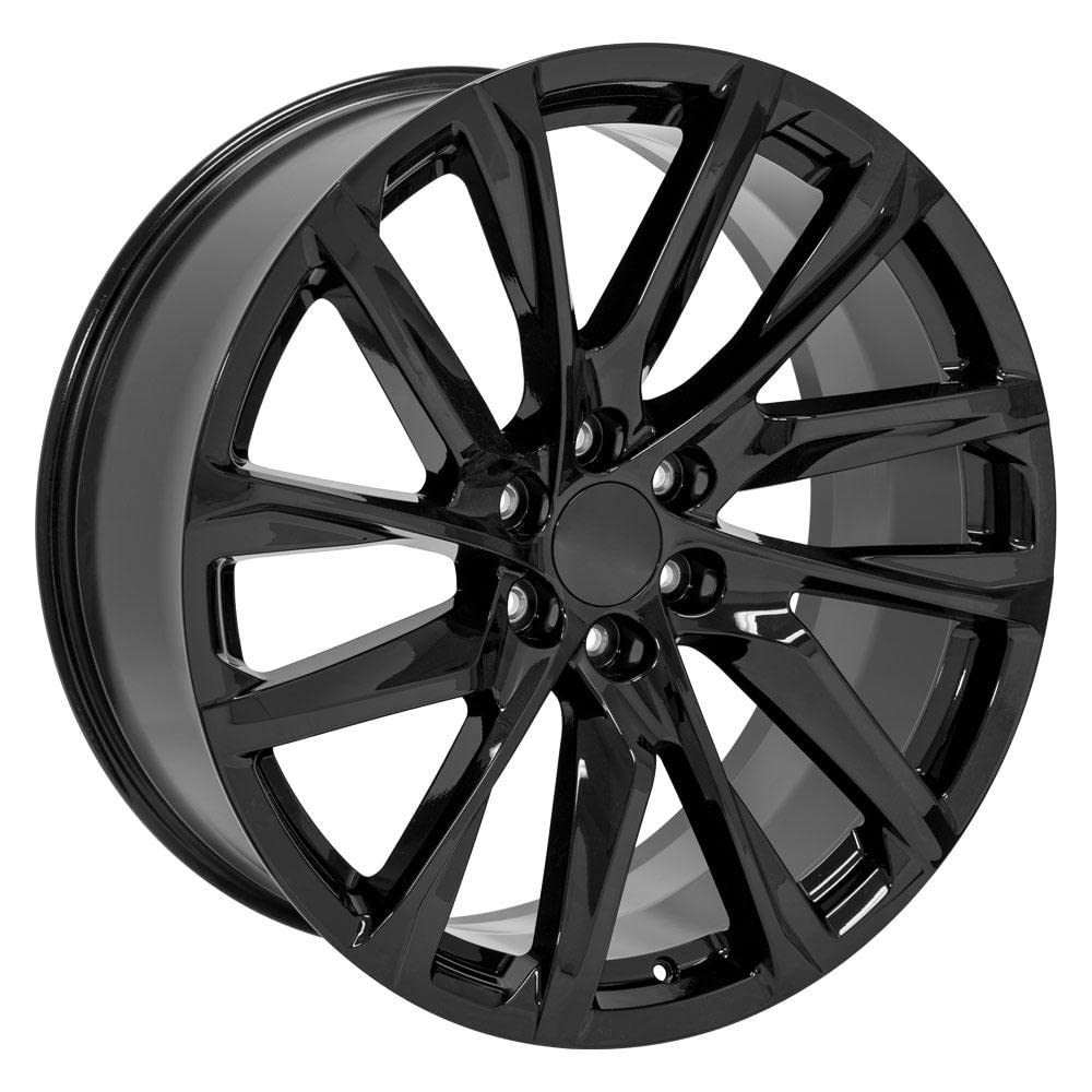 24 Inch OE Wheels CA90 Rim Fits Escalade Style 6x139.7 24x10 Gloss Black - Hollander 4875 (1)