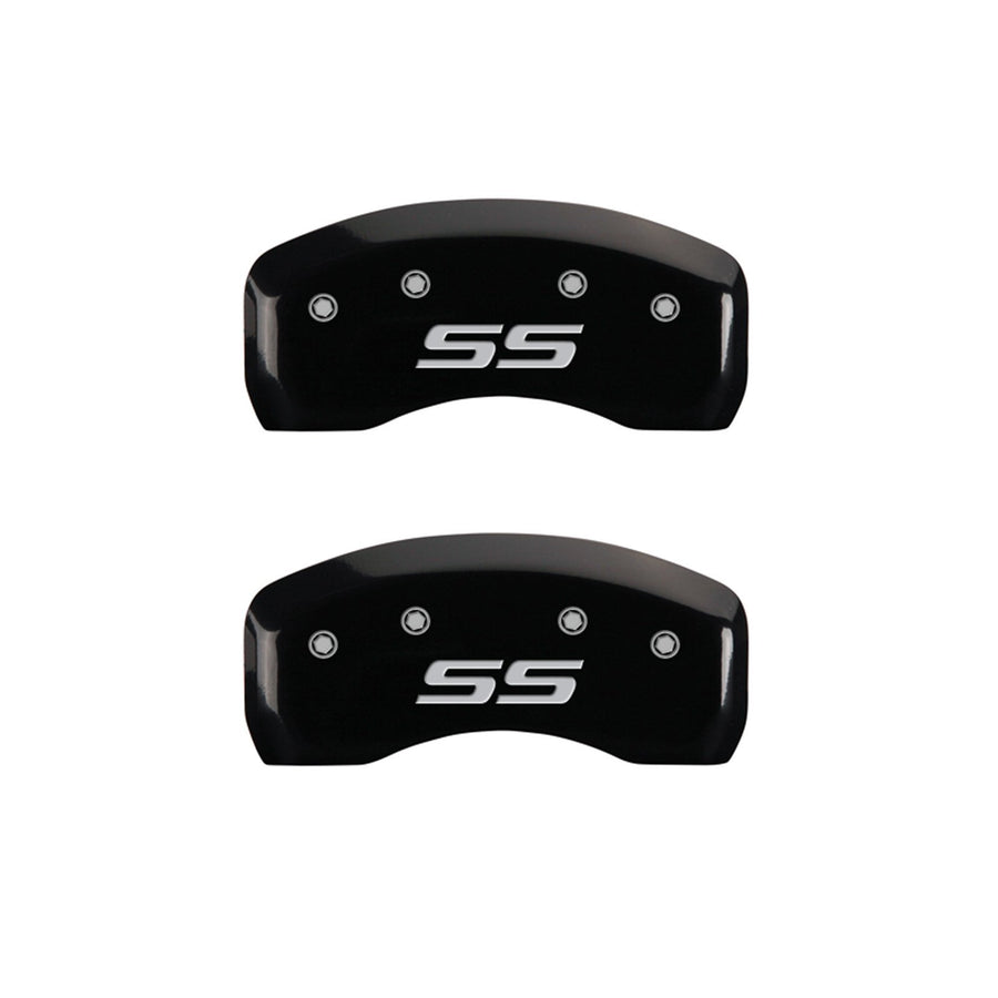Caliper Covers MGP 14050SSS4BK with Black Powder Coat Finish, (Set of 4)