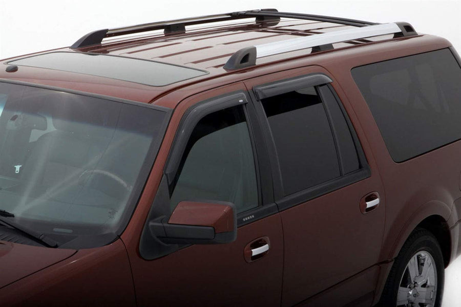Auto Ventshade Outside Mount Rain Guards for 1997 - 2017 Ford Expedition; 1998 - 2017 Lincoln Navigator; 2007 - 2017 Ford Expedition XL | Window Vent Visors, 4 pcs. - Smoke | 94233