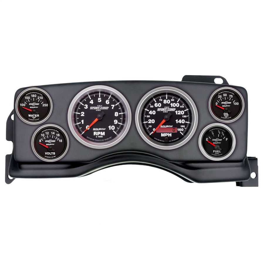 AutoMeter Dash Kit Direct Fit, (3 3/8" X2, 2 1/16" X4), Ford Mustang 90-93, Sport-Comp Ii (2927-12)