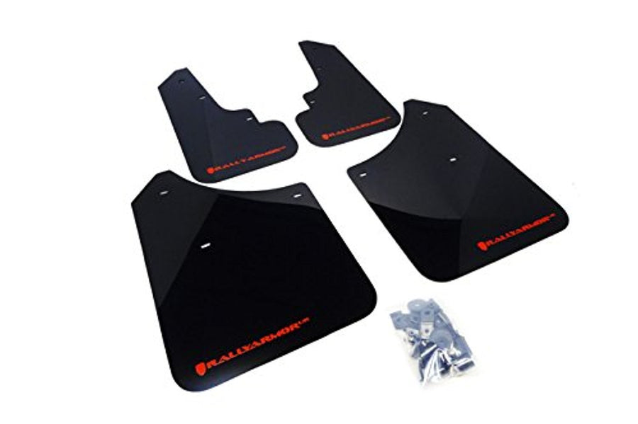 Mud Flap Rally Armor MF5-UR-BLK/RD Black, Red with Logo (2003-2008 Subaru Forester UR), 1 Pack