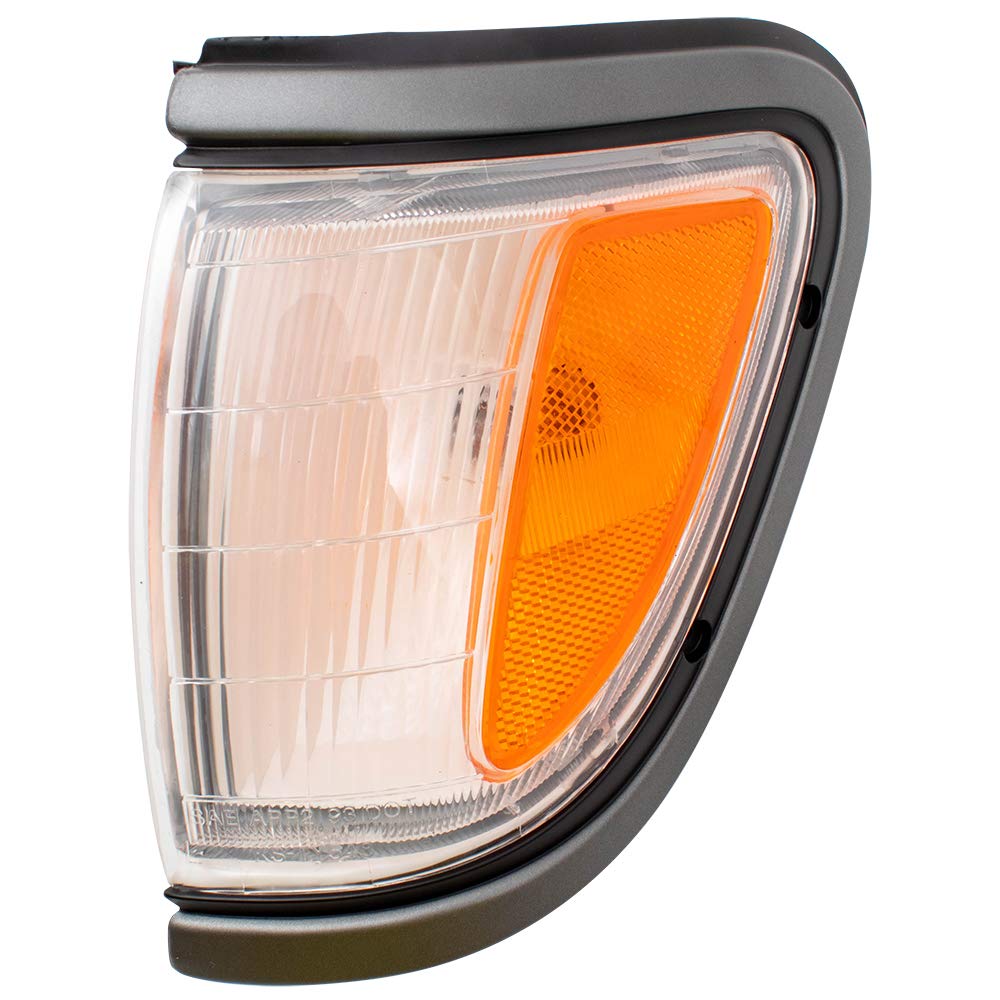 Brock Park Replacement Drivers Signal Side Marker Light Lamp with Black Trim Compatible with 95-97 Pickup Truck 8162004030
