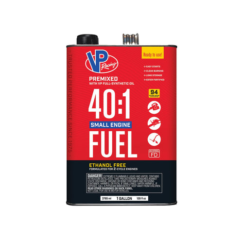 Ready to Use VP Racing Fuels 6291, 40:1 Premixed 2-Cycle Small Engine Fuel (SEF) - Gallon (4 Pack)