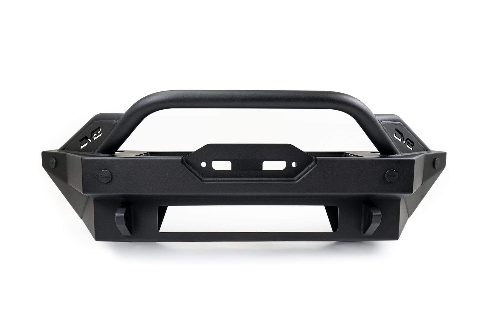 FS-15 Series DV8 Offroad Winch Front Bumper for 2021-2025 Ford Bronco | Works with OEM Parking Sensors | Adjustable Bull Bar Light Tabs | Combine with our Add On Wings & Steel Front Skid Plate