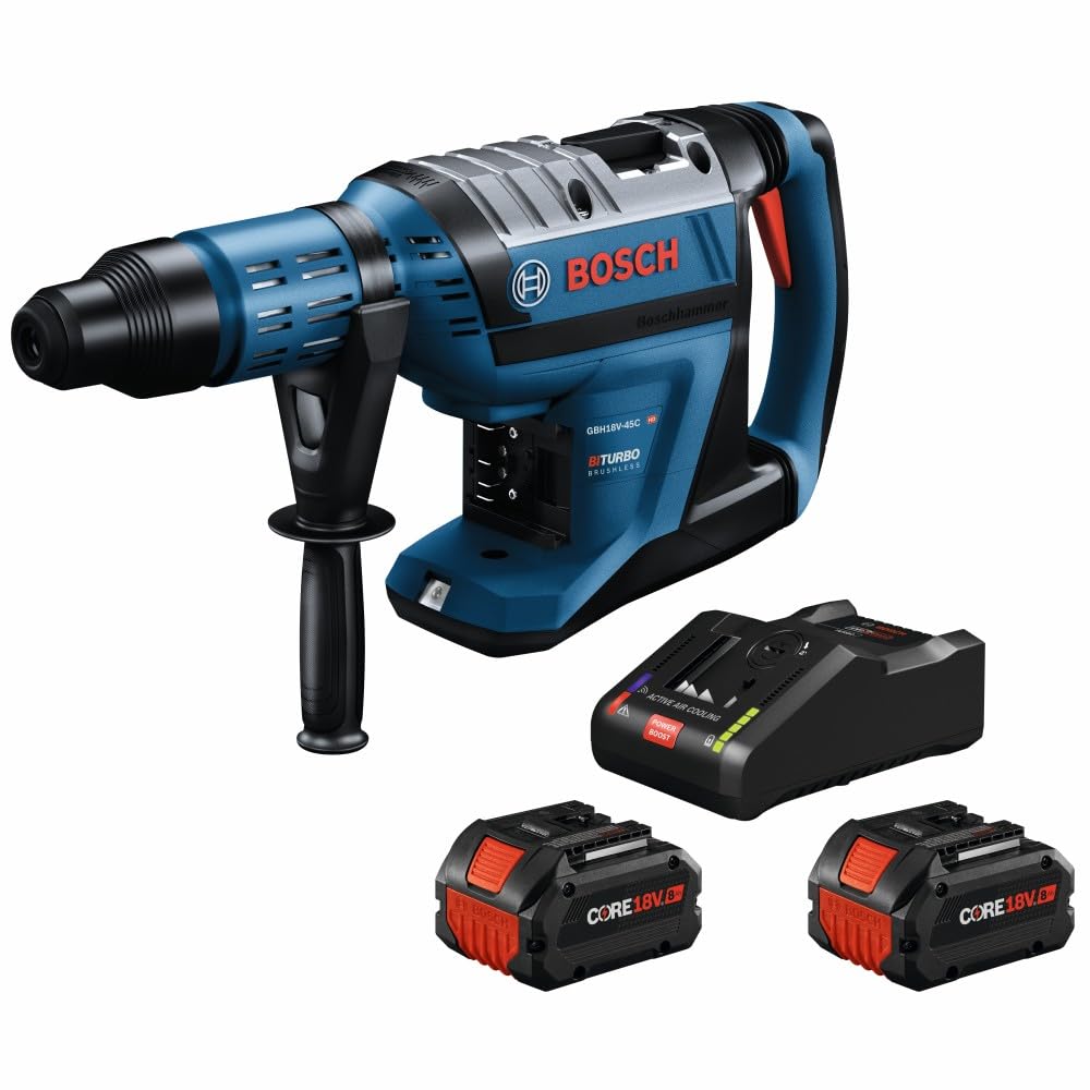 Bosch PROFACTOR™ GBH18V-45CK24 18V Connected-Ready SDS-max® 1-7/8 In. Rotary Hammer Kit with (2) CORE18V® 8 Ah High Power Batteries