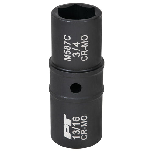 M587C Performance Tool 1/2-Inch Drive Flip Socket - Universal Design for Lug Nut Removal and Installation on Cars, Trucks, and SUVs