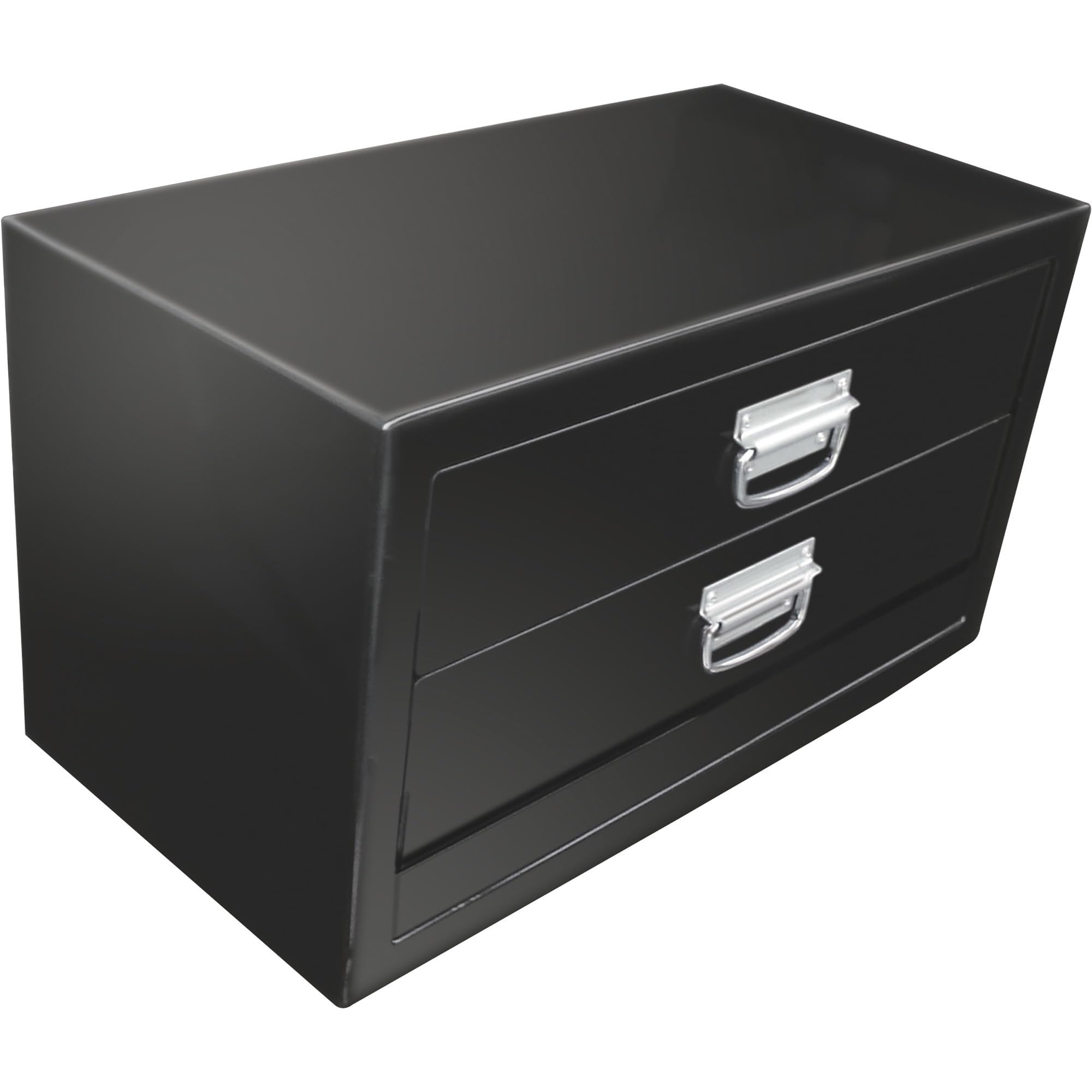 Storage Drawers Phoenix USA for Underbody Truck Tool Box - 2-Drawer, Steel, Gloss Black, Loop Handles, 25in. x 17in. x 13in. Model Number TB2DK