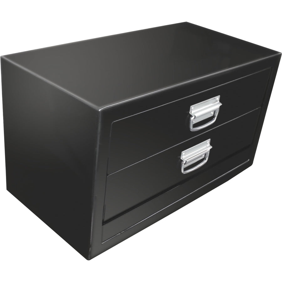 Storage Drawers Phoenix USA for Underbody Truck Tool Box - 2-Drawer, Steel, Gloss Black, Loop Handles, 25in. x 17in. x 13in. Model Number TB2DK