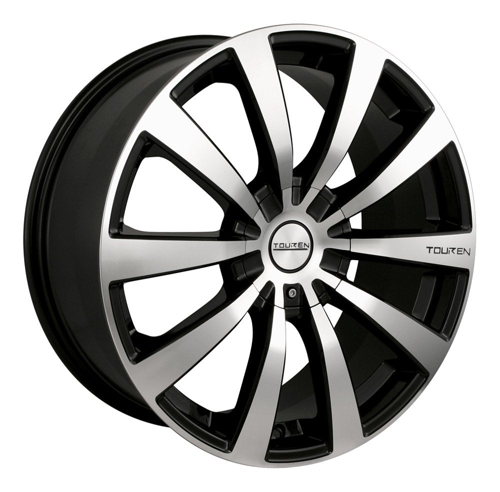 18x8 TR3, Bolt Pattern: 5x110/115, Offset: 40, BLACK/MACHINED FACE/MACHINED LIP, set of 1