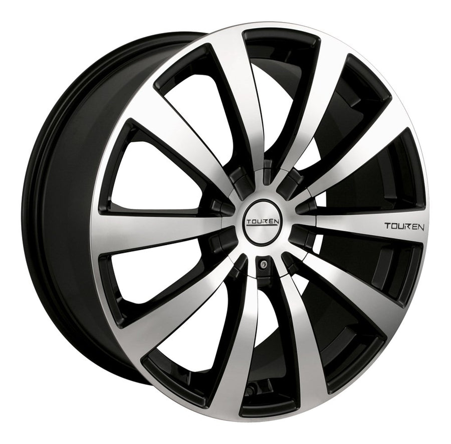 18x8 TR3, Bolt Pattern: 5x112/120, Offset: 40, BLACK/MACHINED FACE/MACHINED LIP, set of 1