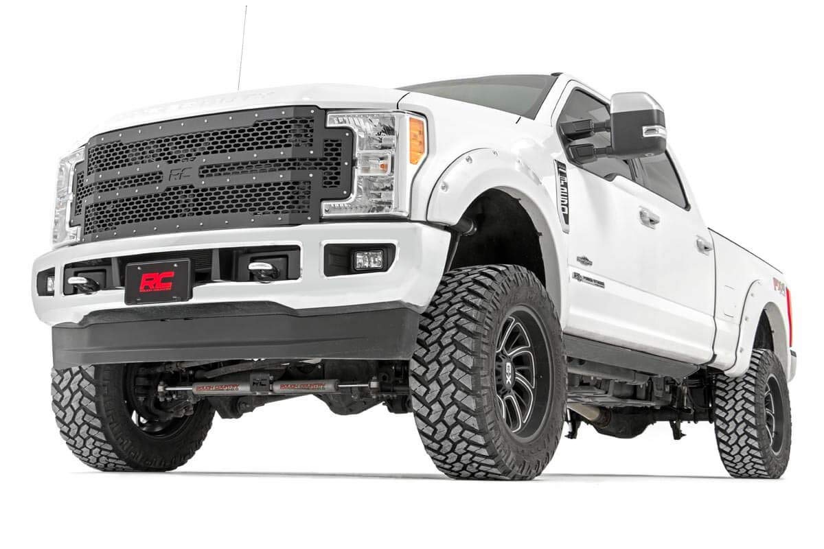 Rough Country Dual LED Mesh Grille Insert for 2017-2019 Ford Super Duty - 70216