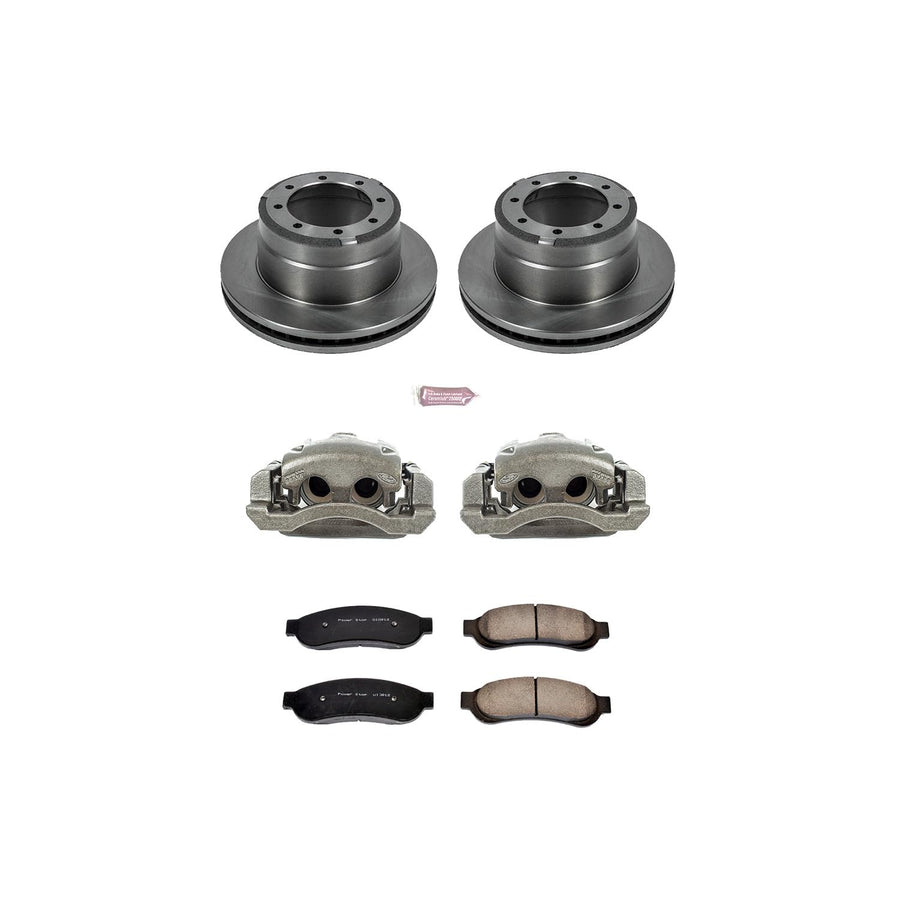 Power Stop KCOE4593 1-Click OE Replacement Brake Kit with Calipers For Ford F-350 Super Duty Autospecialty 2005-2010 [Model Specific]