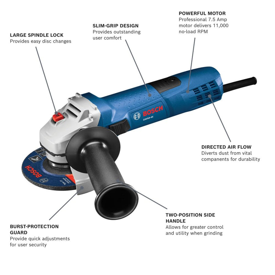 GWS8-45 Bosch 4-1/2 In. Angle Grinder