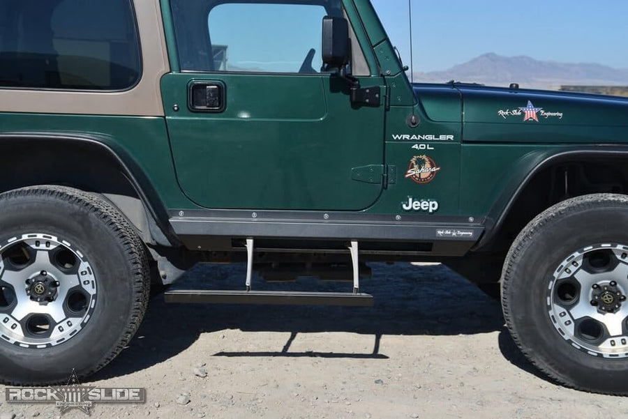 TJ Rock Slide Engineering 2 Door Step Sliders for Jeep Wrangler 1997-2006, BD-SS-100-TJ