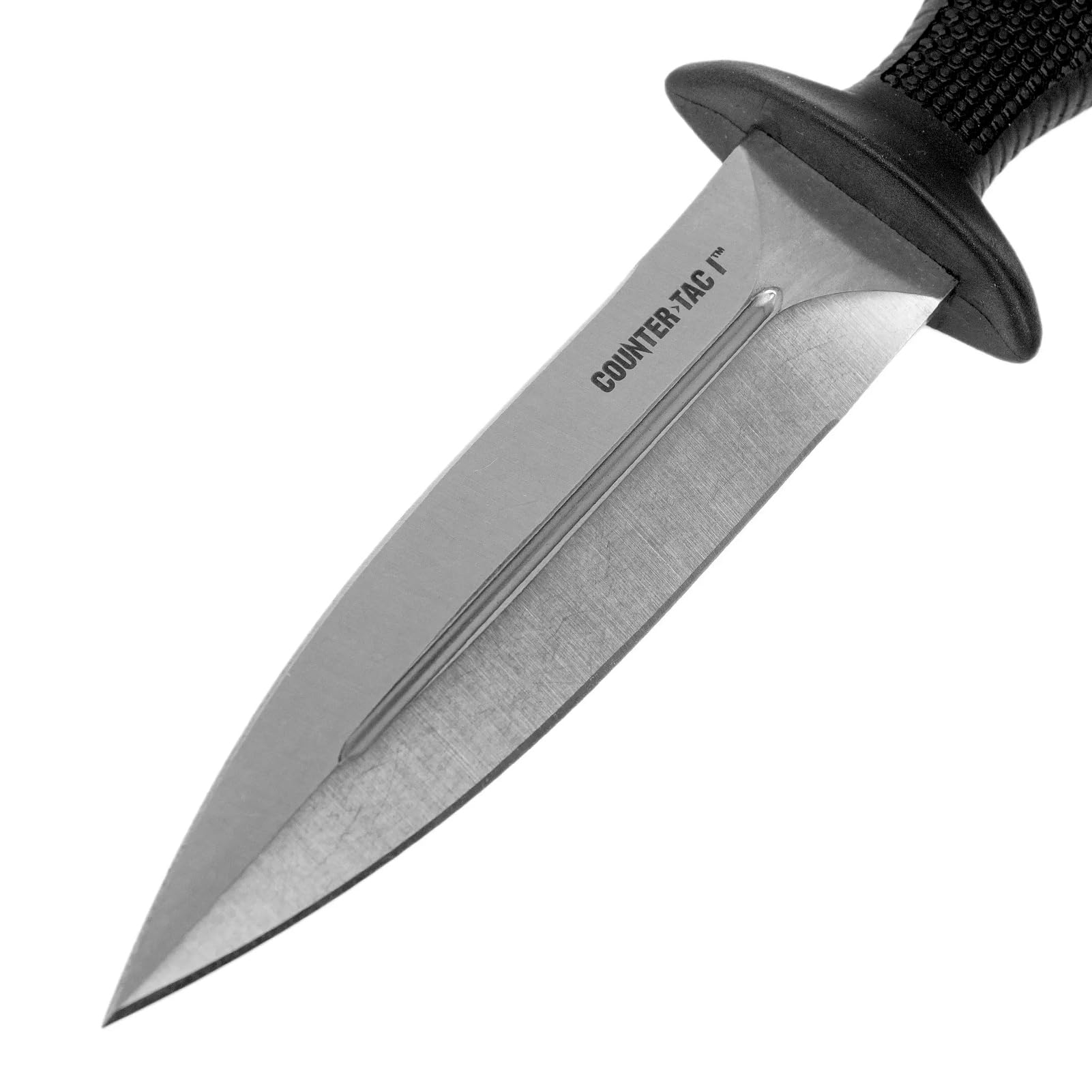 COUNTER TAC I COLD STEEL 5" Japanese AUS8A w/ Stonewash Finish Spear Point Fixed Blade Multi-Purpose Tactical Game Hunting Boot Knife, 4-1/2" Kray-Ex Handle, Weather-Resistant Secure-Ex Sheath