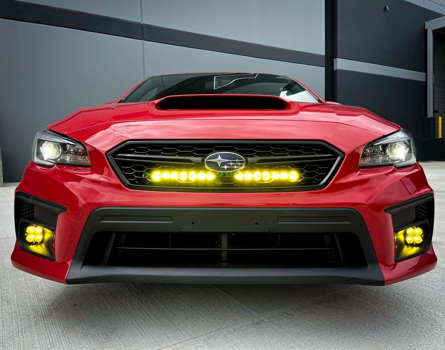 Baja Designs 20-inch S8 LED Bar Grille Light Kit for Subaru WRX/WRX STI 2018-21 (Driving/Combo; Amber)