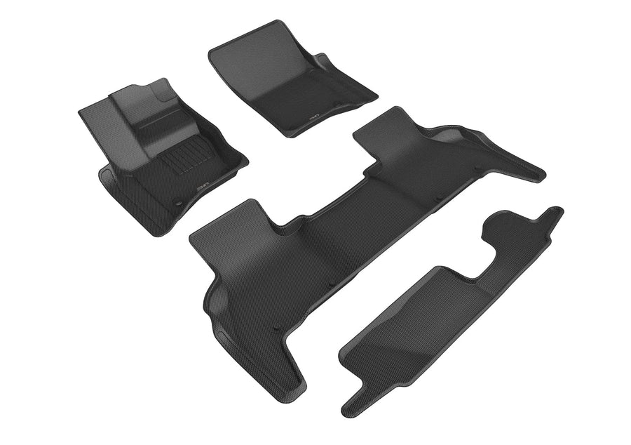 Kagu Floor Mat (Black) 3D MAXpider Custom Fit Compatible with Land Rover Defender 110 2020-2025 - Full Set