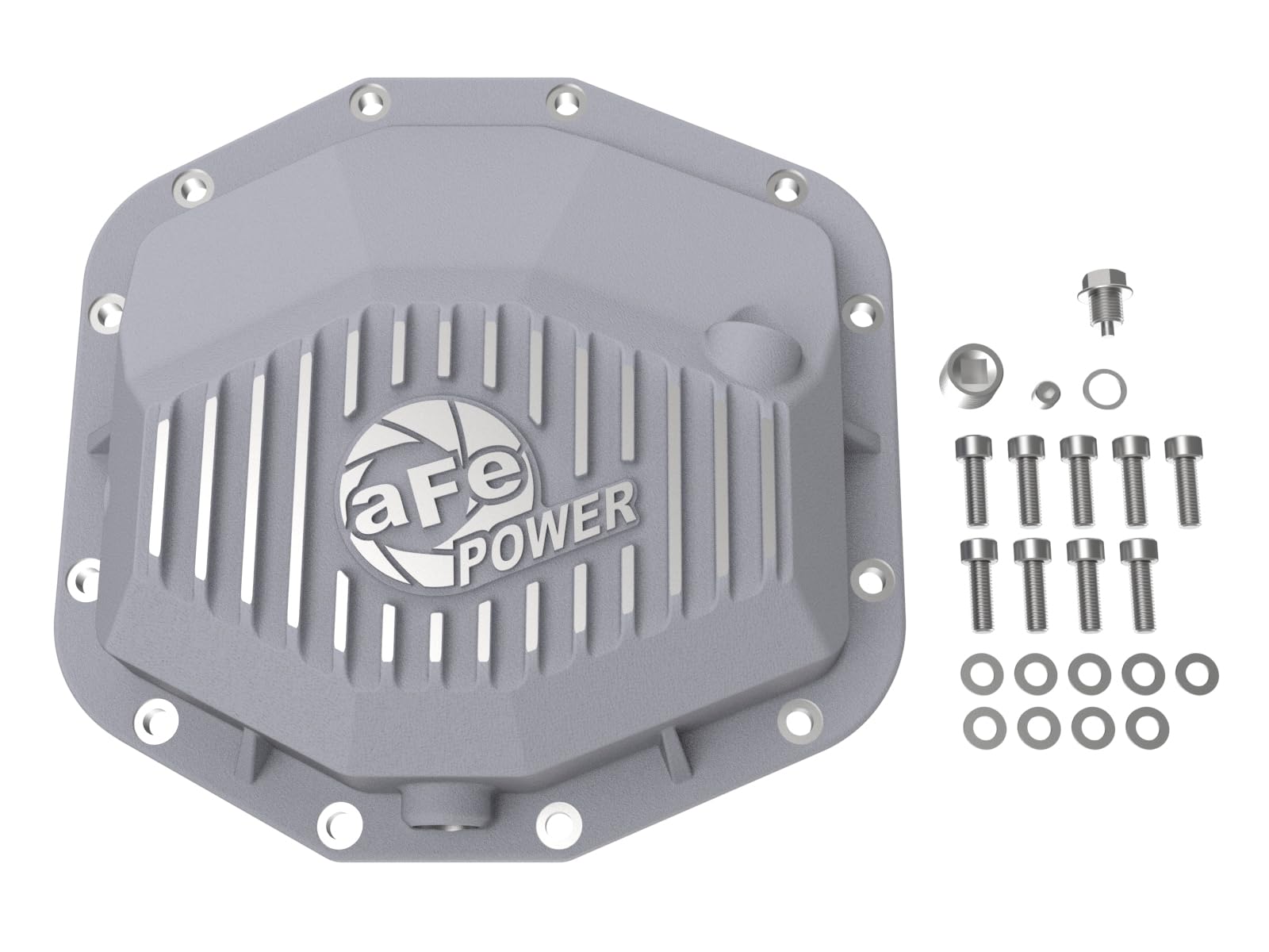aFe POWER Rear Differential Cover Street Series Raw w/Machined Fins - #46-71280A - RAM 1500 TRX 21-24/1500 RHO 2025