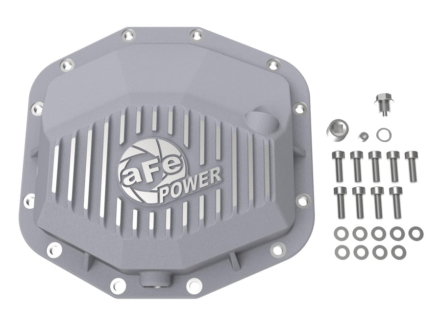 aFe POWER Rear Differential Cover Street Series Raw w/Machined Fins - #46-71280A - RAM 1500 TRX 21-24/1500 RHO 2025