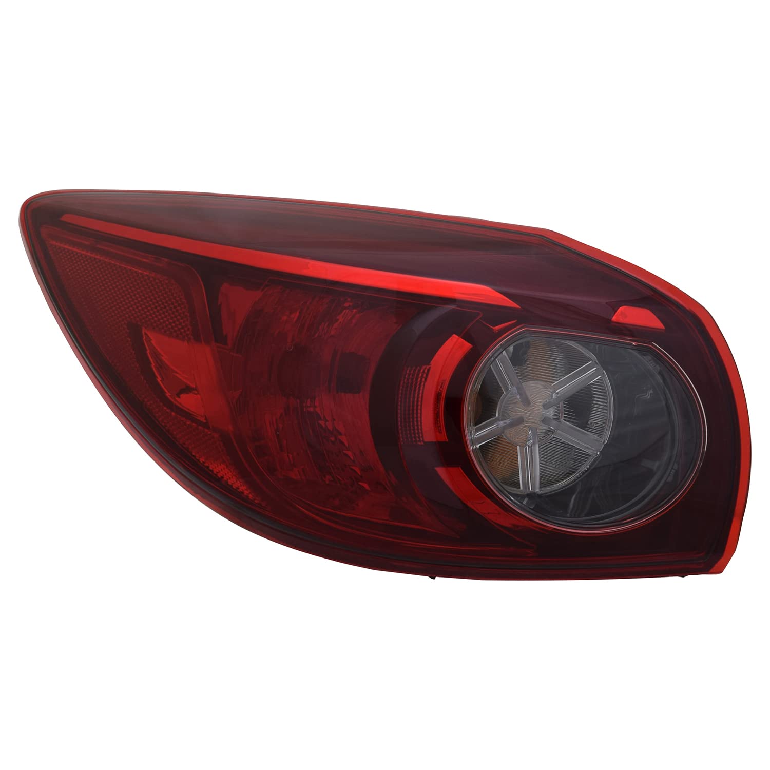 Left TYC Tail Light Assembly Compatible with 2014-2018 Mazda Mazda3