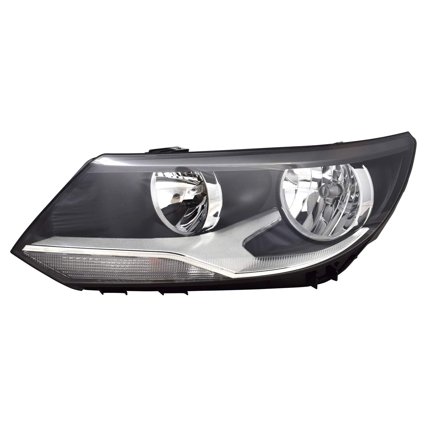 Left TYC Headlight Assembly Compatible with 2012-2018 Volkswagen Tiguan