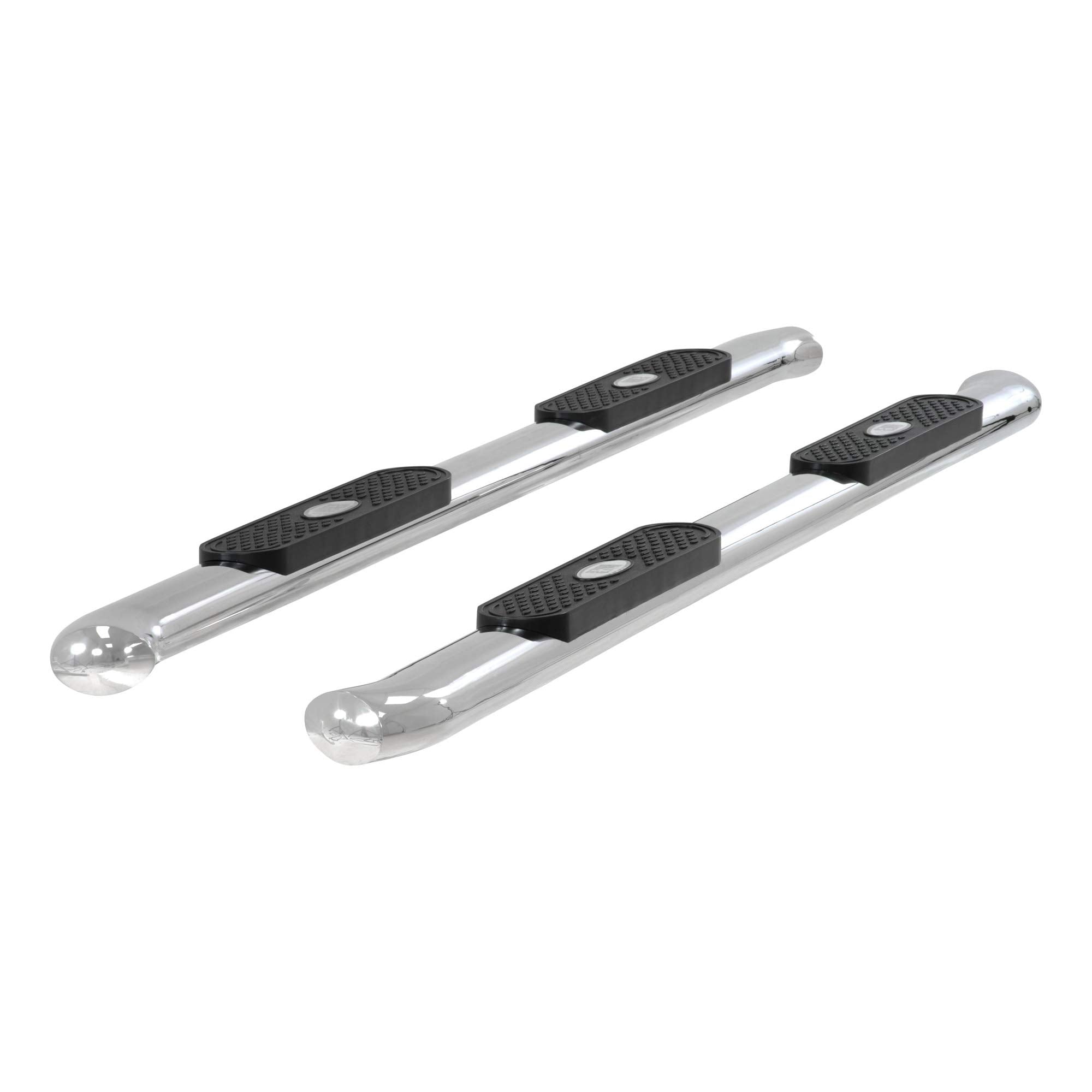4-Inch Oval Polished Stainless Steel ARIES Nerf Bars, Select Chevrolet Silverado, GMC Sierra 1500, 2500, 3500 HD
