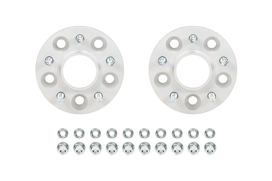 Eibach Pro-Spacer Wheel Spacer, 5 x 100 mm Bolt Pattern, 20 mm Thick, Lug Nuts Included, Aluminum, Clear Anodized, Pair