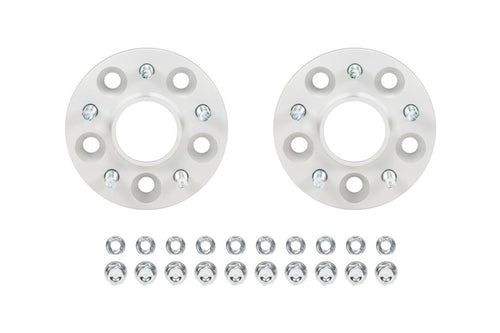 Eibach Pro-Spacer Wheel Spacer, 5 x 100 mm Bolt Pattern, 20 mm Thick, Lug Nuts Included, Aluminum, Clear Anodized, Pair