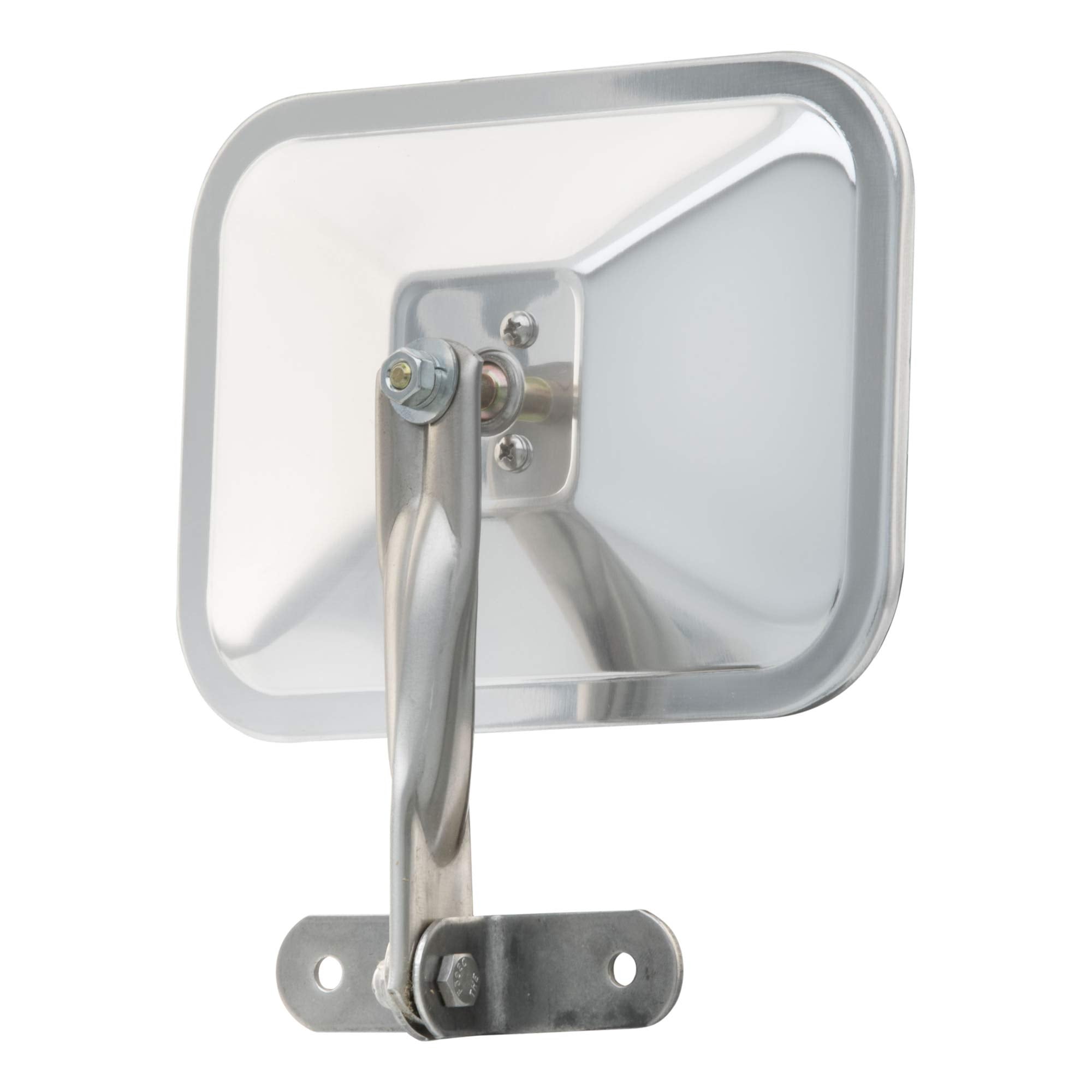 5-1/2 x 7-1/2-Inch Retrac Stainless Steel Rectangular Convex Mirror Assembly, Universal Driver or Passenger Side