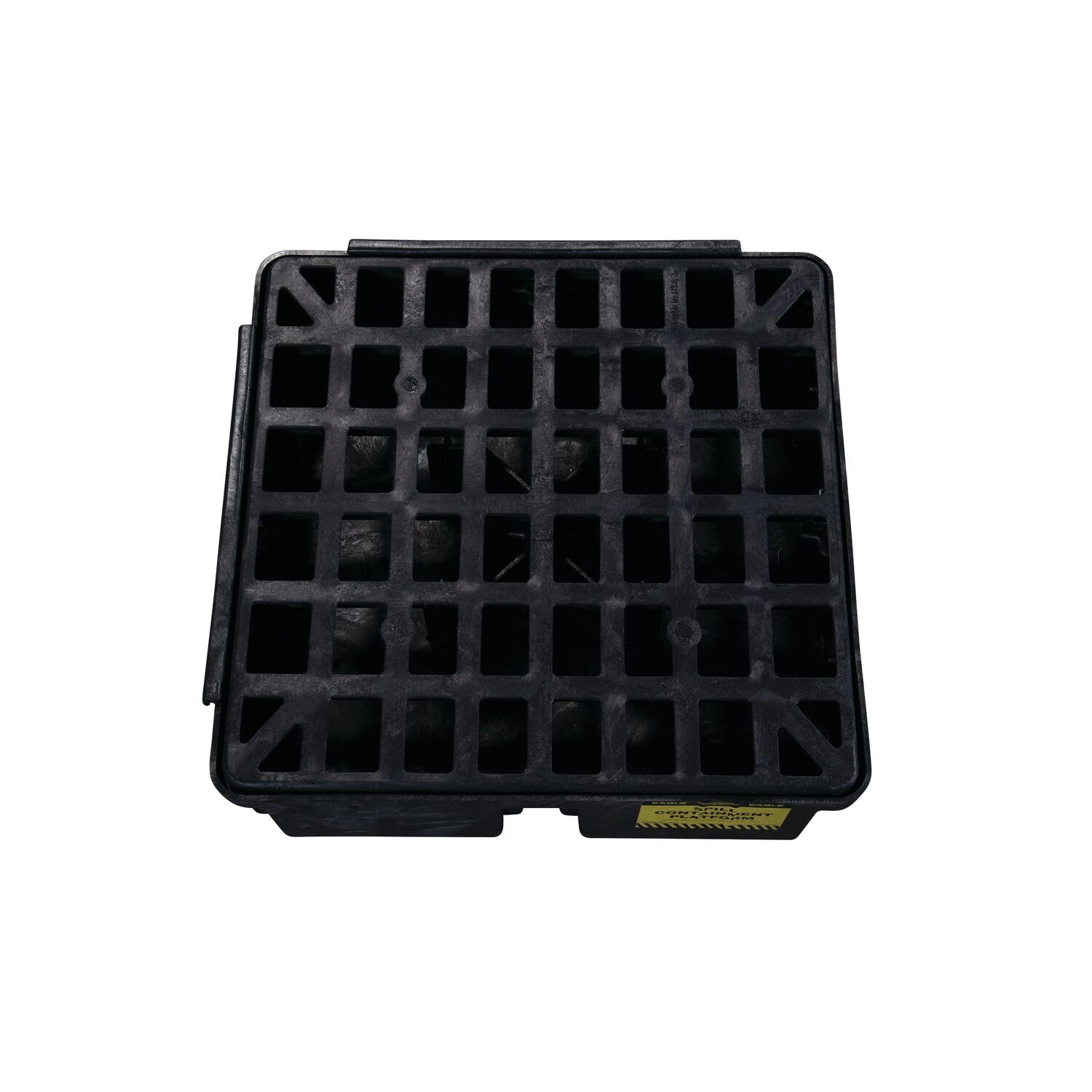 Eagle One Modular Drum Spill Platform, 26.25"x26"x6.5", 15 Gallon Sump, 2,000 lbs. Load Capacity Containment Tray, Made in USA, Black, 1633B