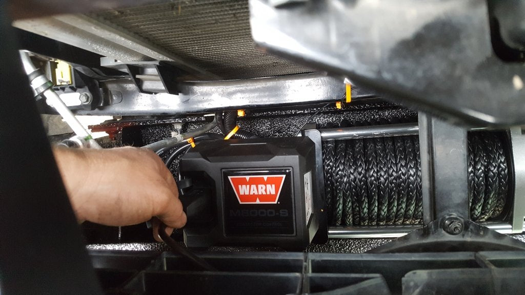 M8000-S Series WARN Electric 12V Winch with Synthetic Rope: 3/8" Diameter x 100' Length, 4 Ton (8,000 lb) Pulling Capacity