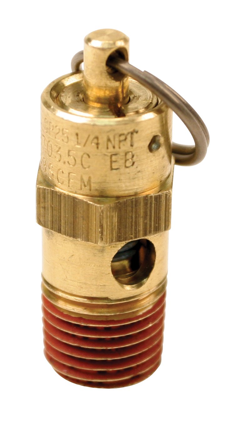 175 PSI Viair 92175 Safety Valve with 1/4" NPT, Gold