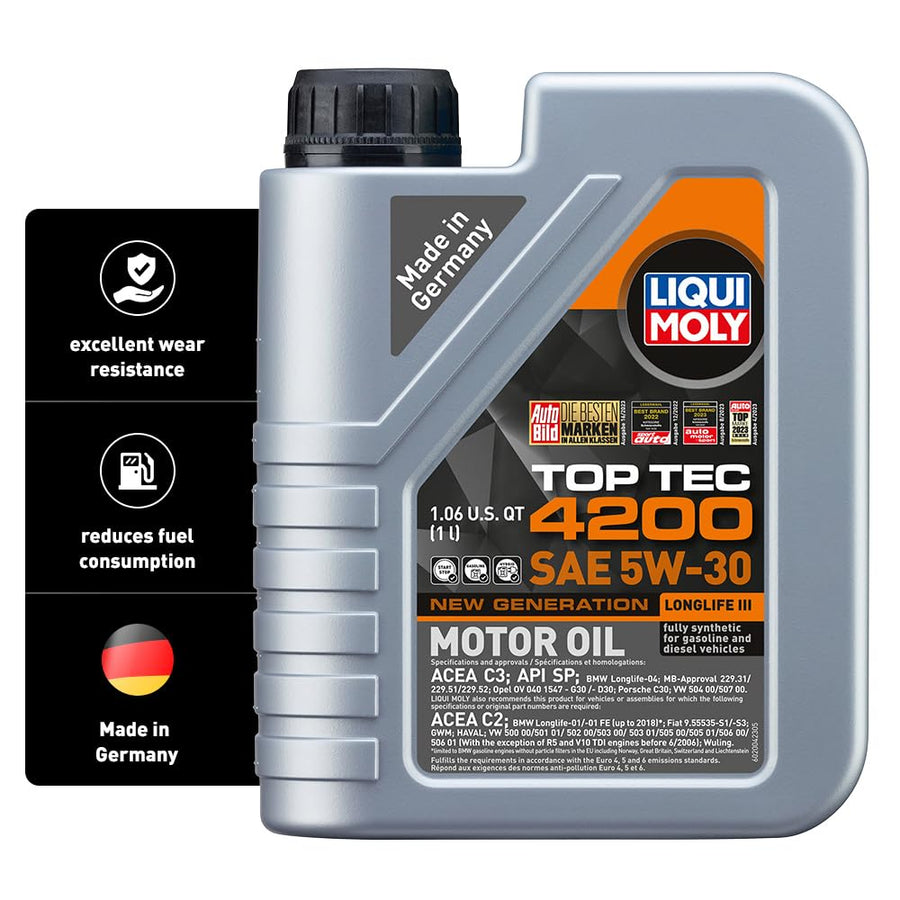 Top Tec LIQUI MOLY 4200 SAE 5W-30 New Generation | 1 L | Fully synthetic engine oil | SKU: 2004